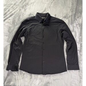 Lindbergh Black Button-Up Shirt Mens M Long Sleeve
